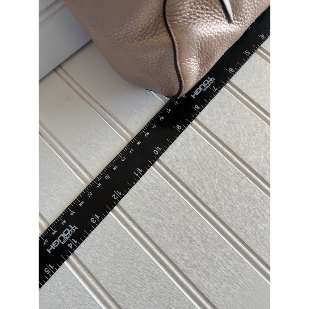 Coach Kelsey Satchel Metallic Pebble Leather Crossbody Bag F28989 Gold Silver - Picture 3 of 8
